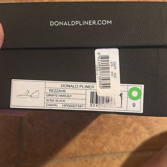 Donald J. Pliner Black and White Loafers Slip-Ons - Picture 6 of 6